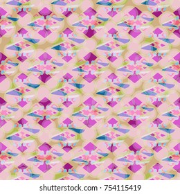 Abstract colorful geometric seamless pattern for new background.