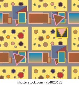 Abstract colorful geometric seamless pattern for new background.
