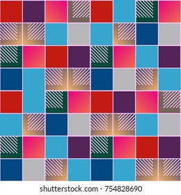 Abstract colorful geometric seamless pattern for new background.