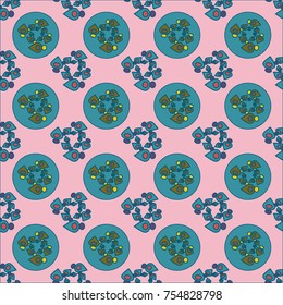 Abstract colorful geometric seamless pattern for new background.