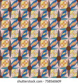 Abstract colorful geometric seamless pattern for new background.