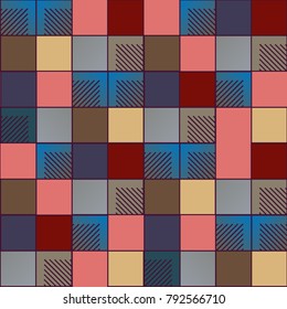 Abstract colorful geometric seamless pattern.