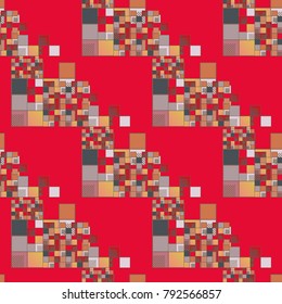 Abstract colorful geometric seamless pattern for new background.
