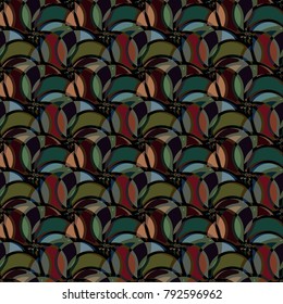 Abstract colorful geometric seamless pattern for new background..