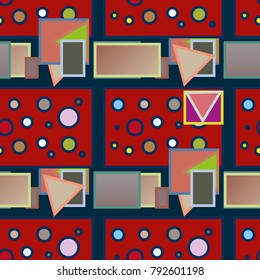 Abstract colorful geometric seamless pattern for new background.