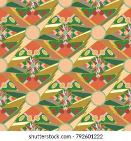 Abstract colorful geometric seamless pattern for new background.