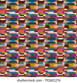 Abstract colorful geometric seamless pattern for new background.