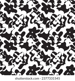 Abstract colorful geometric seamless textile print pattern. colored Textured Pattern. Creative doodle with different shapes and textures. Curved doodling background
