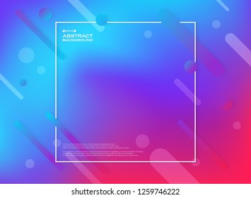 Abstract of colorful geometric shape background. Fluid color of trendy design pattern. vector eps10