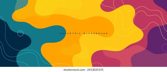 Abstract colorful geometric shape background. Dynamic template design for banner, poster, web.