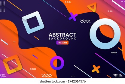 Abstract Colorful with Geometric Shape Combination Background Design. Modern Background Illustration.