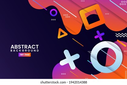 Abstract Colorful with Geometric Shape Combination Background Design. Modern Background Illustration.