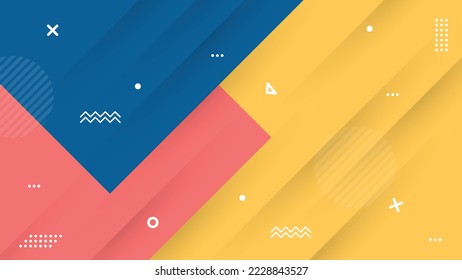 Abstract Colorful with Geometric Shape Combination Background Design. You can use for brochure, poster, leaftlet, banner web, presentation, book