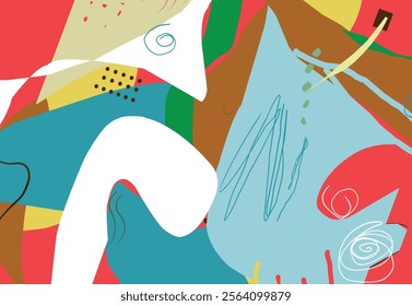 Abstract Colorful Geometric shape Composition background art