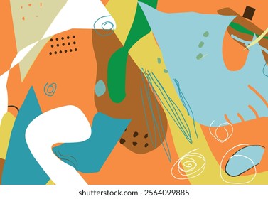 Abstract Colorful Geometric shape Composition background art