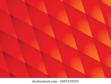 Abstractas. Forma geométrica colorida Fondo superpuesto rojo y naranja. Vector de luz y sombra.