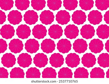Abstractas colorido patrón geométrico sin fisuras de la forma fijada con flores de colores. Fondo plano de la historieta, Formas aleatorias simples en colores brillantes del partido.