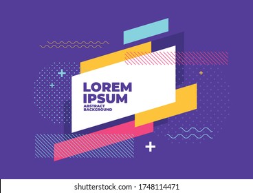 Abstract colorful geometric shapes background banner template.
