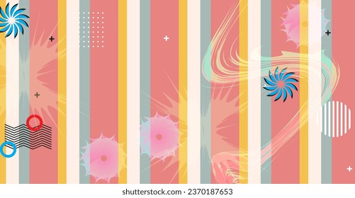 Resumen de fondo de formas geométricas coloridas. Formas y elementos sencillos y coloridos con diseño vectorial de color moderno