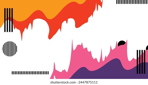Abstract  colorful geometric shapes background with copy space 