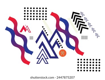 Abstract  colorful geometric shapes background with copy space 