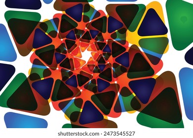 Abstract Colorful Geometric Shapes Background For Social Media Template. 