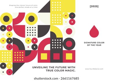 Abstract Colorful Geometric Shapes Background with Minimalist and Trendy Style