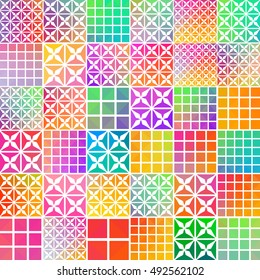 Abstract colorful geometric shapes background.