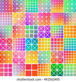 Abstract colorful geometric shapes background.