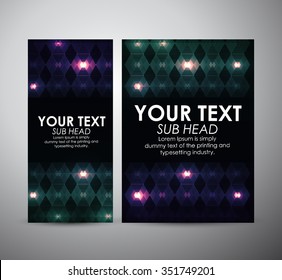 Abstract colorful geometric shining pattern. Brochure business design template or roll up. Vector illustration
