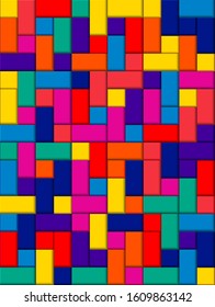 Abstract . Colorful geometric square background. light and shadow .Vector.