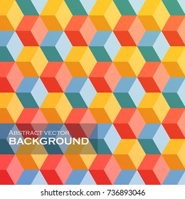 Abstract colorful geometric square background. Vector illustration