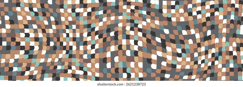 Abstraktes, buntes geometrisches quadratisches Rahmenmuster. Farbquadrate. Abstrakter geometrischer bunter Hintergrund.