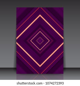Abstract Colorful Geometric Square Editable Flyer Template Vector Background
