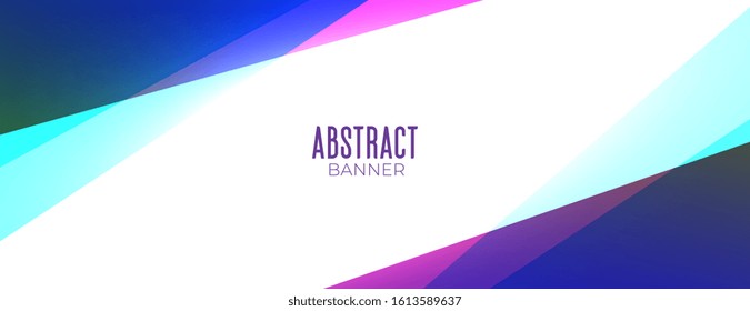 abstract colorful geometric style banner with text space
