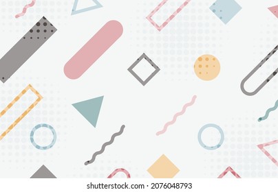 Abstract colorful geometric style decorative with halftone design template. Overlapping with space background. illustration vector