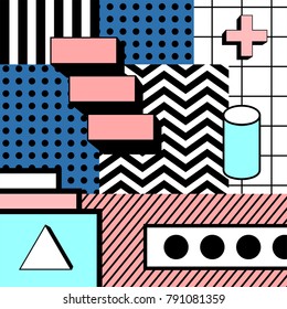 Abstract Colorful Geometric Stylish Background Vector Graphic Illustration Design