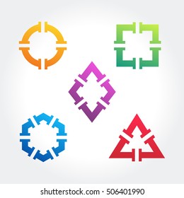 Abstract Colorful Geometric Symbol