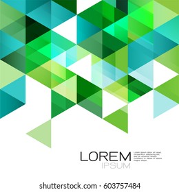 Abstract colorful geometric template isolated on white and modern triangle overlapping with white space for text. Modern background for business or technology presentation. vector illustration