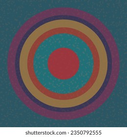Abstract colorful geometric transparent with riso print effect vector illustration on dark blue background.