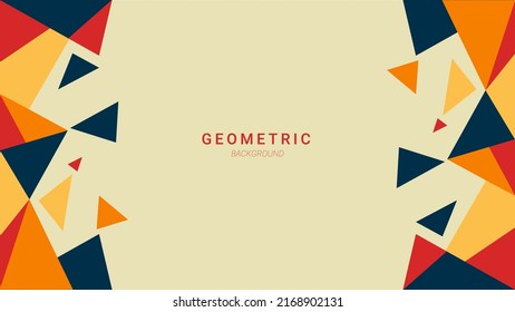 Abstract colorful geometric triangle background design vector