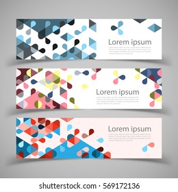 Abstract colorful geometric triangle backgrounds. vector banner modern flyer.