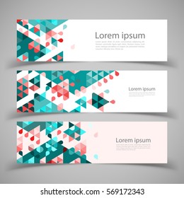 Abstract colorful geometric triangle backgrounds. vector banner modern flyer.