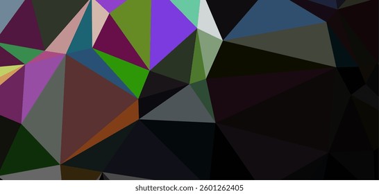 Abstract Colorful Geometric Triangle Pattern