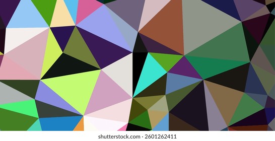 Abstract Colorful Geometric Triangle Pattern
