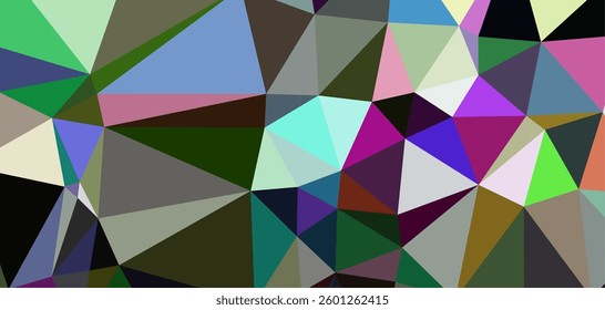 Abstract Colorful Geometric Triangle Pattern