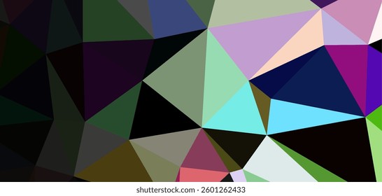 Abstract Colorful Geometric Triangle Pattern