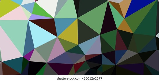 Abstract Colorful Geometric Triangle Pattern