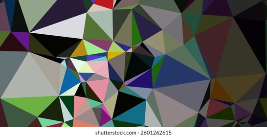 Abstract Colorful Geometric Triangle Pattern