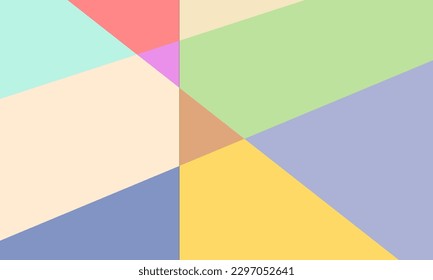 Abstract colorful geometric triangle shape background with pastel colors. Abstract background with colored triangles in pastel colors with modern art style